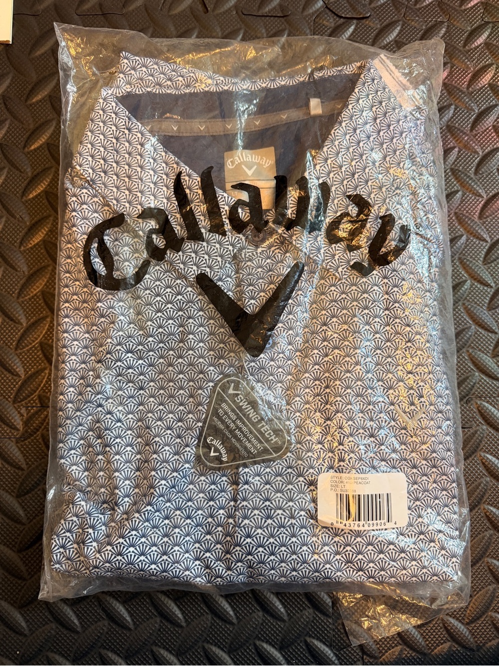 Callaway Men’s Blue White Print Polo